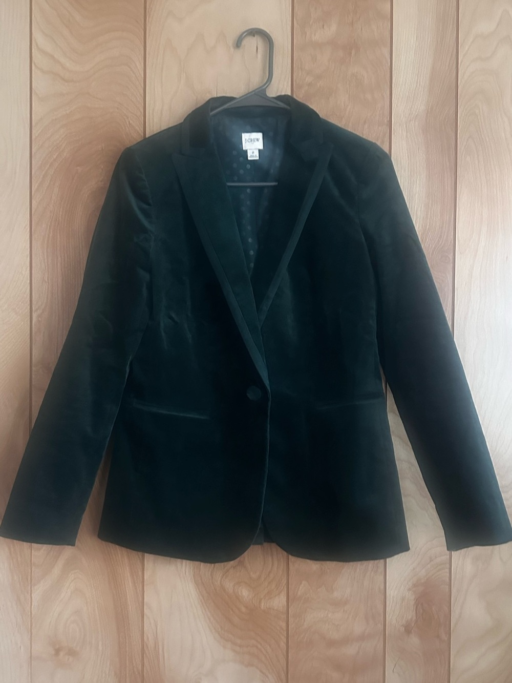 J. Crew Factory Factory Forest Green Velvet Blazer Size 2